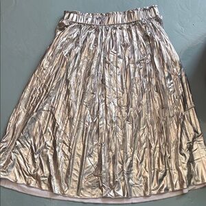 Shimmering Metallic A-Line Skirt